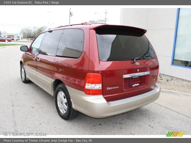 Ruby Red / Beige 2003 Kia Sedona EX