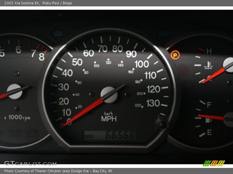 Ruby Red / Beige 2003 Kia Sedona EX