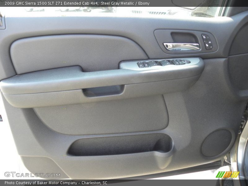 Steel Gray Metallic / Ebony 2009 GMC Sierra 1500 SLT Z71 Extended Cab 4x4