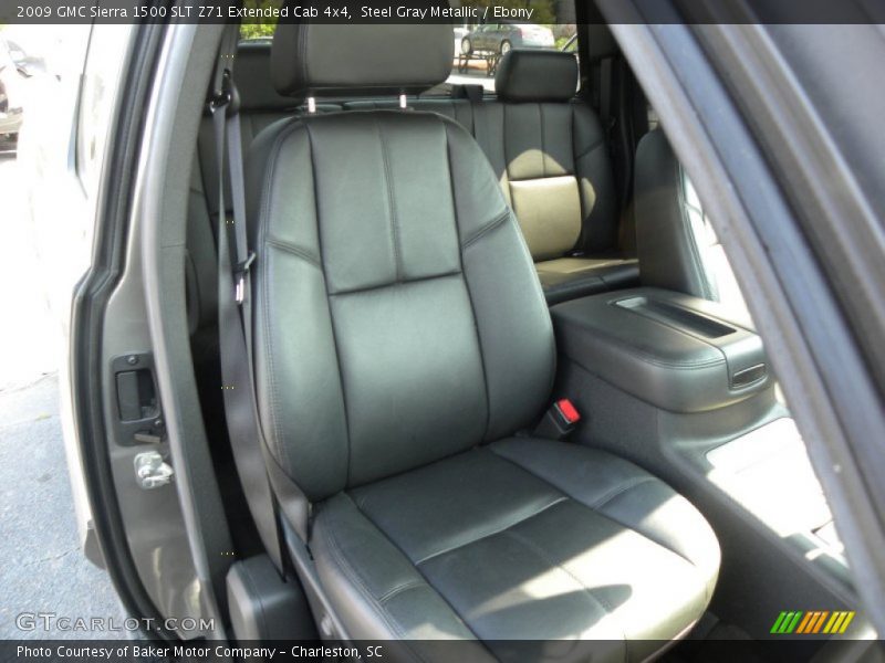 Steel Gray Metallic / Ebony 2009 GMC Sierra 1500 SLT Z71 Extended Cab 4x4