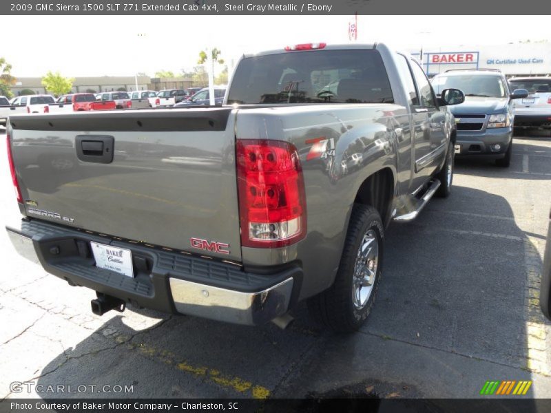 Steel Gray Metallic / Ebony 2009 GMC Sierra 1500 SLT Z71 Extended Cab 4x4