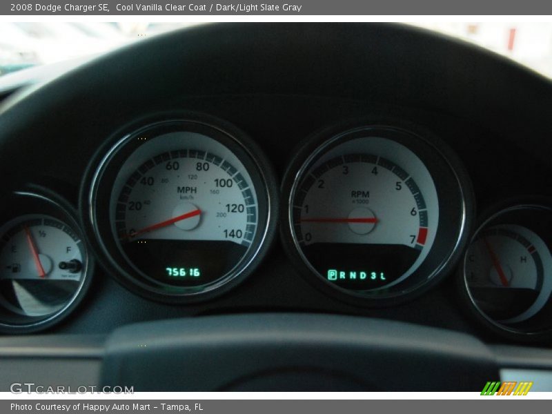 Cool Vanilla Clear Coat / Dark/Light Slate Gray 2008 Dodge Charger SE