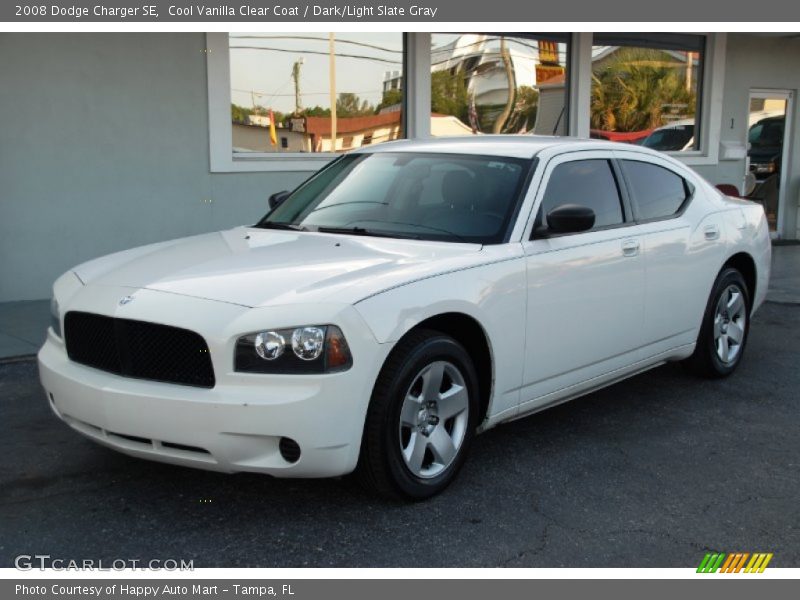 Cool Vanilla Clear Coat / Dark/Light Slate Gray 2008 Dodge Charger SE