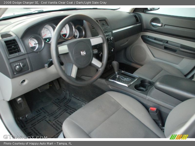 Cool Vanilla Clear Coat / Dark/Light Slate Gray 2008 Dodge Charger SE