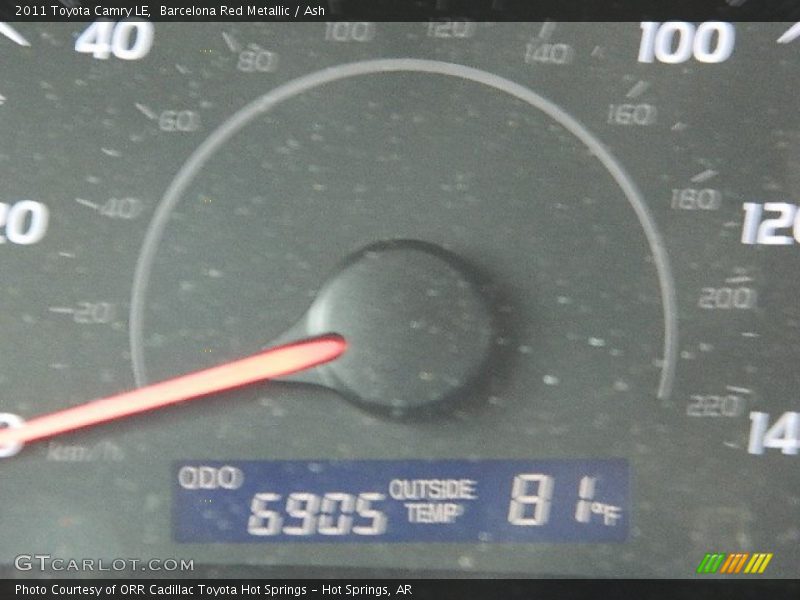 Barcelona Red Metallic / Ash 2011 Toyota Camry LE