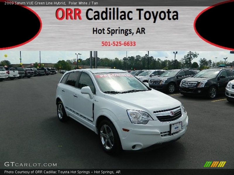Polar White / Tan 2009 Saturn VUE Green Line Hybrid