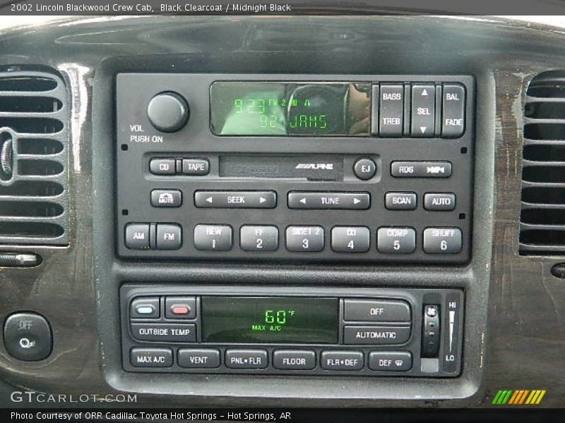 Controls of 2002 Blackwood Crew Cab