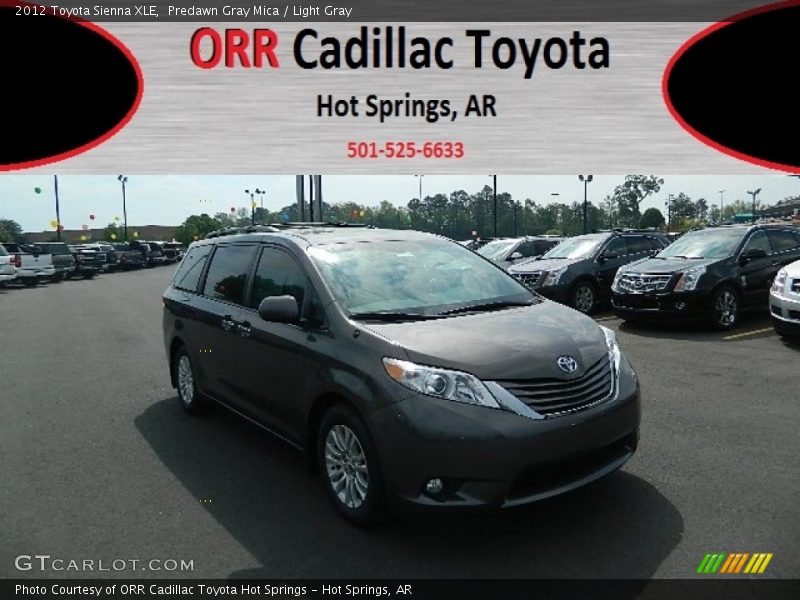 Predawn Gray Mica / Light Gray 2012 Toyota Sienna XLE
