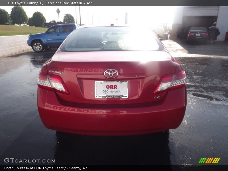 Barcelona Red Metallic / Ash 2011 Toyota Camry LE