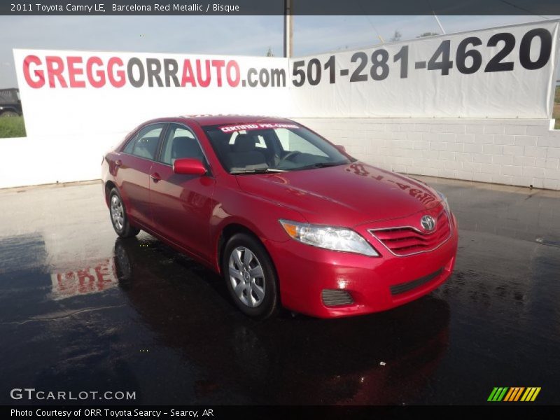 Barcelona Red Metallic / Bisque 2011 Toyota Camry LE