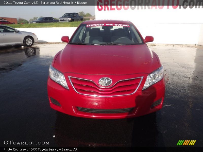 Barcelona Red Metallic / Bisque 2011 Toyota Camry LE