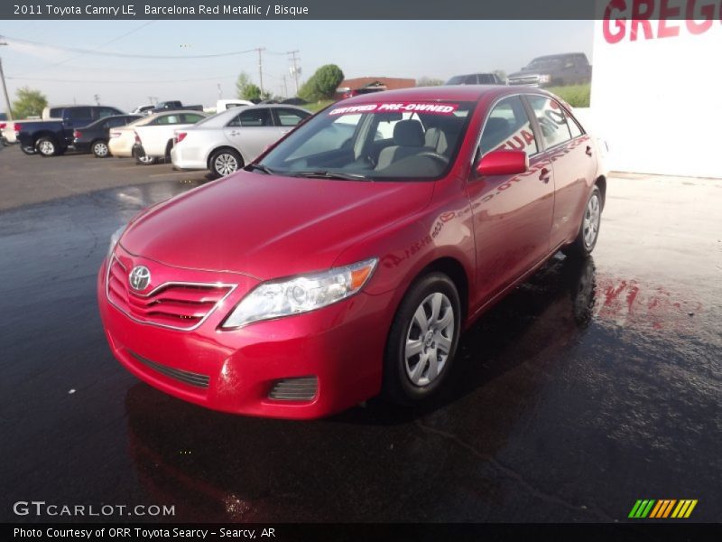 Barcelona Red Metallic / Bisque 2011 Toyota Camry LE