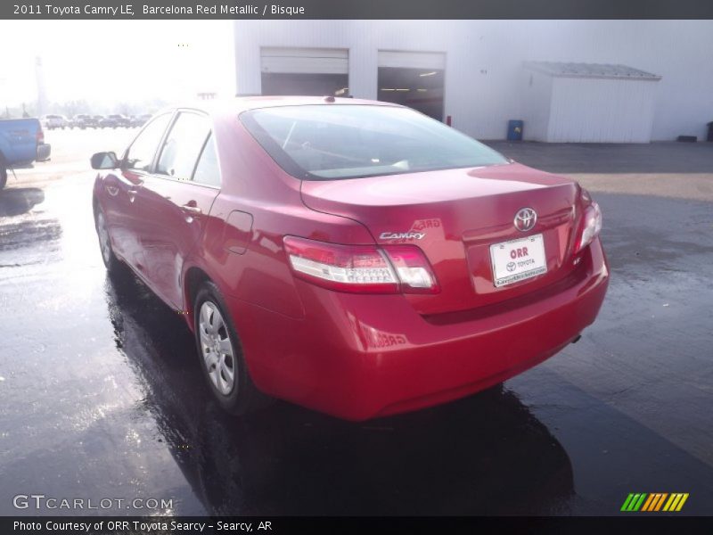 Barcelona Red Metallic / Bisque 2011 Toyota Camry LE