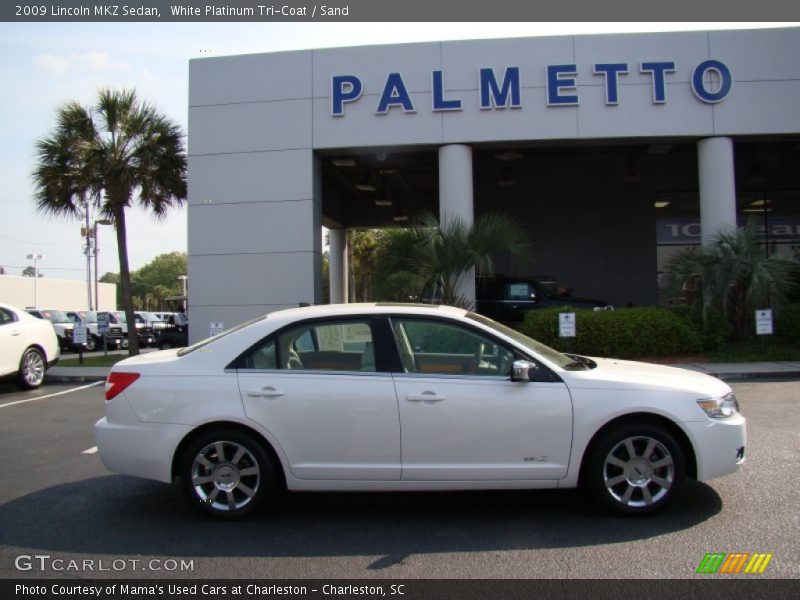 White Platinum Tri-Coat / Sand 2009 Lincoln MKZ Sedan