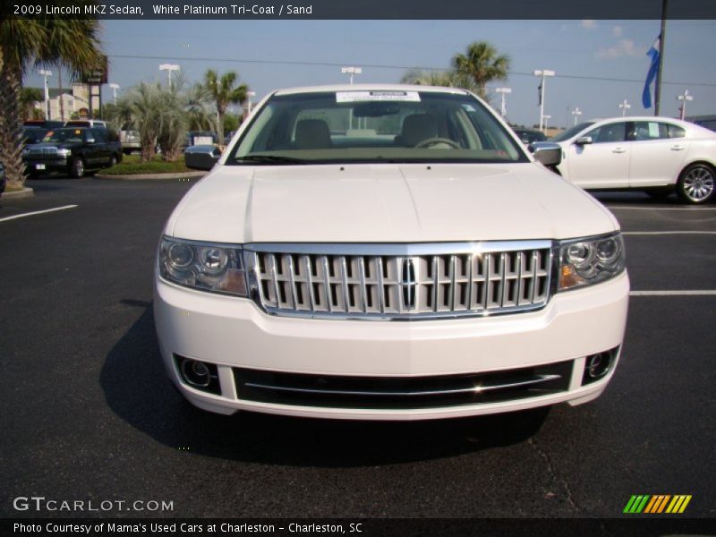 White Platinum Tri-Coat / Sand 2009 Lincoln MKZ Sedan