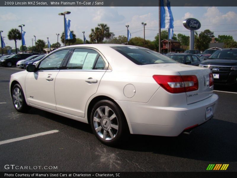 White Platinum Tri-Coat / Sand 2009 Lincoln MKZ Sedan