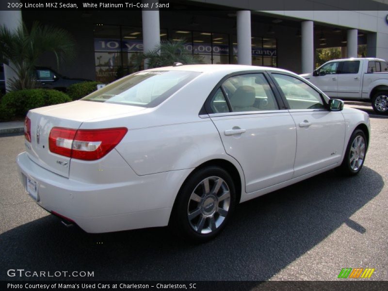 White Platinum Tri-Coat / Sand 2009 Lincoln MKZ Sedan