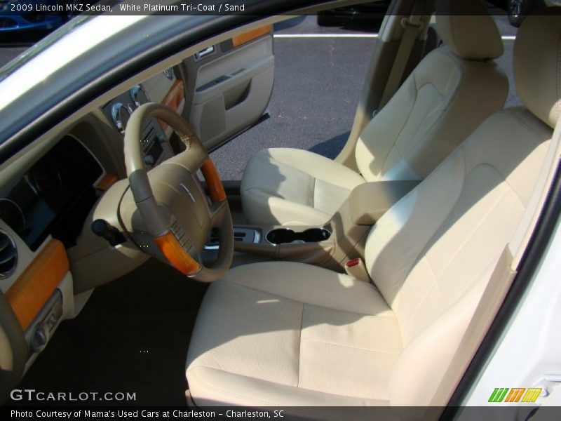 White Platinum Tri-Coat / Sand 2009 Lincoln MKZ Sedan