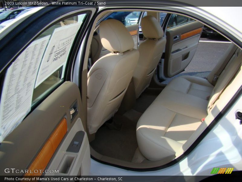 White Platinum Tri-Coat / Sand 2009 Lincoln MKZ Sedan