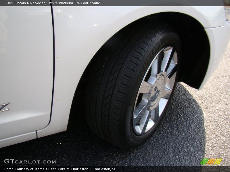 White Platinum Tri-Coat / Sand 2009 Lincoln MKZ Sedan