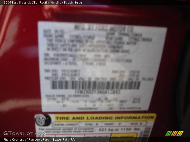 Redfire Metallic / Pebble Beige 2006 Ford Freestyle SEL