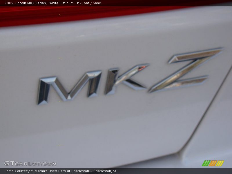 White Platinum Tri-Coat / Sand 2009 Lincoln MKZ Sedan