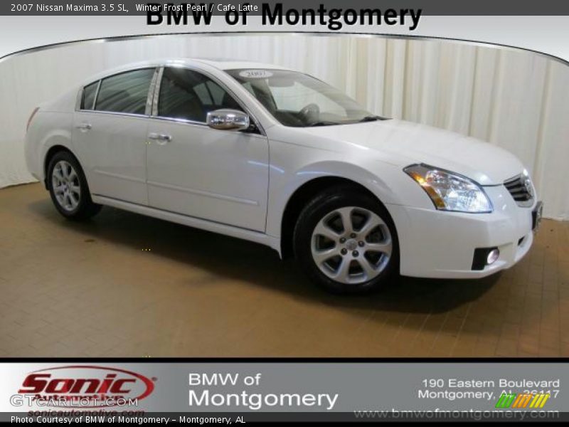 Winter Frost Pearl / Cafe Latte 2007 Nissan Maxima 3.5 SL