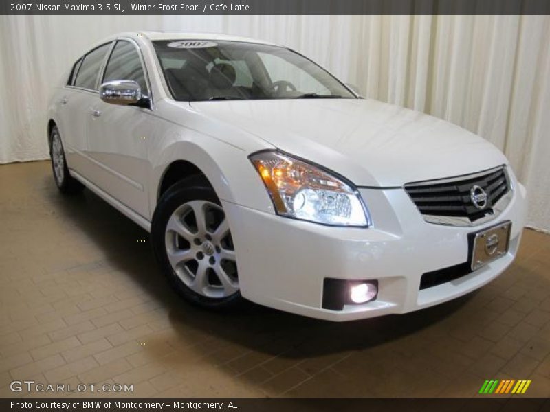Winter Frost Pearl / Cafe Latte 2007 Nissan Maxima 3.5 SL
