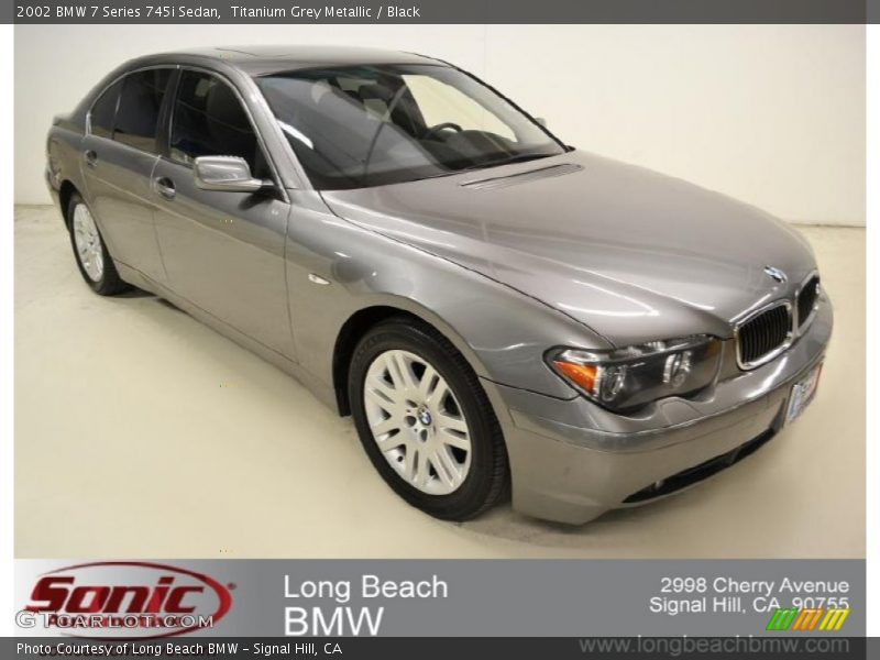 Titanium Grey Metallic / Black 2002 BMW 7 Series 745i Sedan