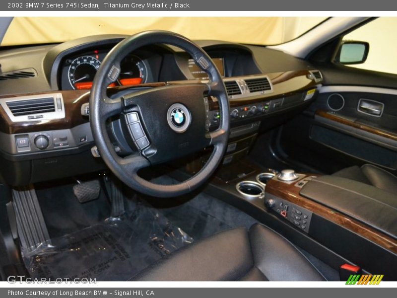 Titanium Grey Metallic / Black 2002 BMW 7 Series 745i Sedan