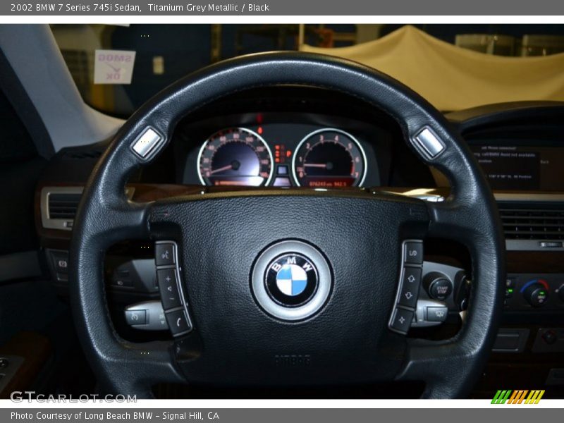 Titanium Grey Metallic / Black 2002 BMW 7 Series 745i Sedan