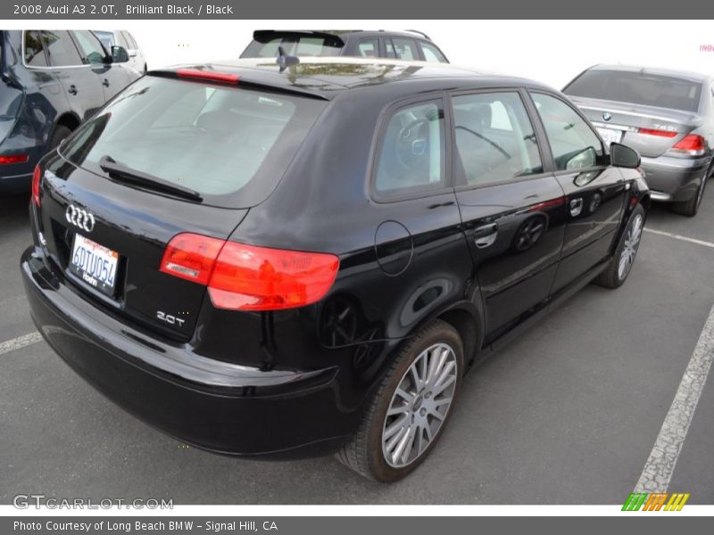 Brilliant Black / Black 2008 Audi A3 2.0T