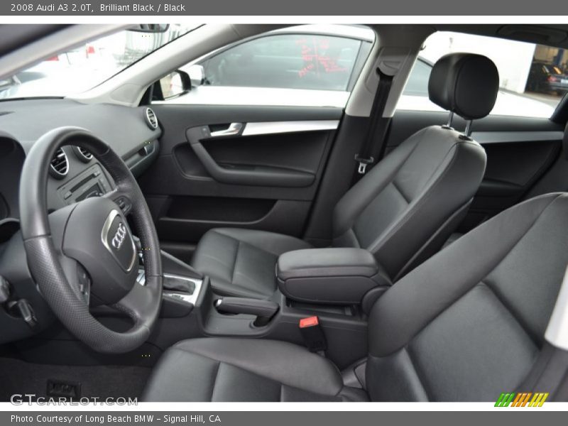 Brilliant Black / Black 2008 Audi A3 2.0T