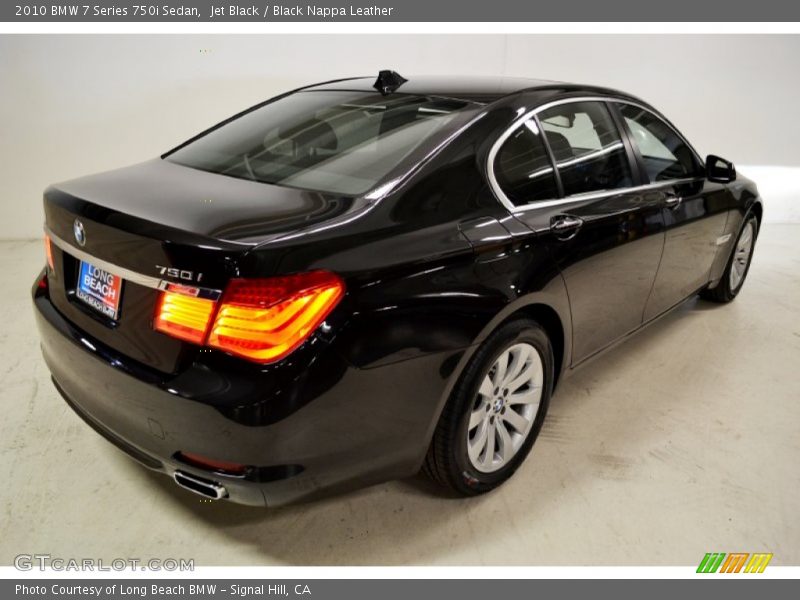 Jet Black / Black Nappa Leather 2010 BMW 7 Series 750i Sedan