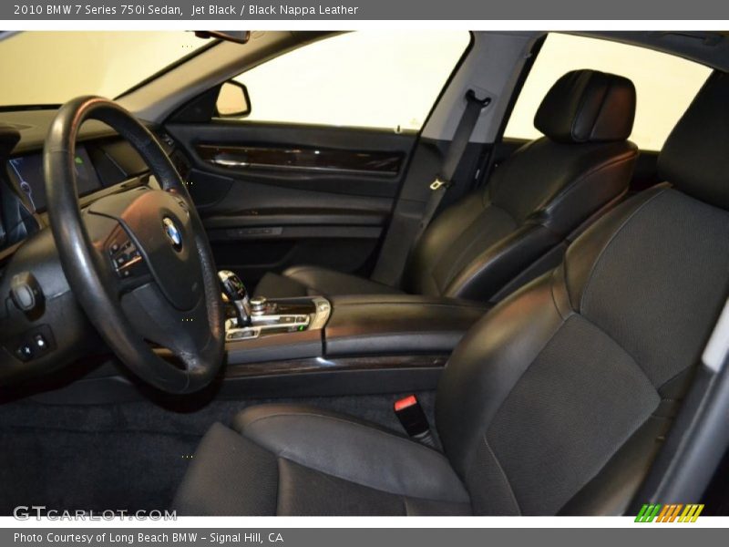 Jet Black / Black Nappa Leather 2010 BMW 7 Series 750i Sedan