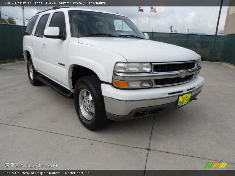 Summit White / Tan/Neutral 2002 Chevrolet Tahoe LT 4x4