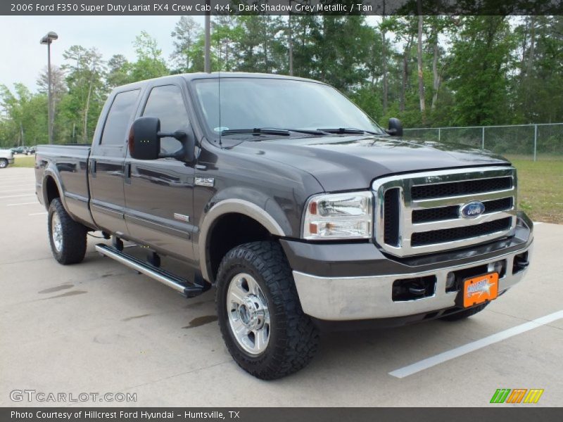 Dark Shadow Grey Metallic / Tan 2006 Ford F350 Super Duty Lariat FX4 Crew Cab 4x4