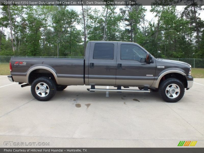 Dark Shadow Grey Metallic / Tan 2006 Ford F350 Super Duty Lariat FX4 Crew Cab 4x4
