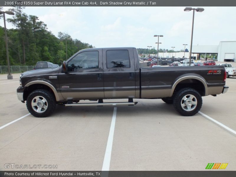 Dark Shadow Grey Metallic / Tan 2006 Ford F350 Super Duty Lariat FX4 Crew Cab 4x4
