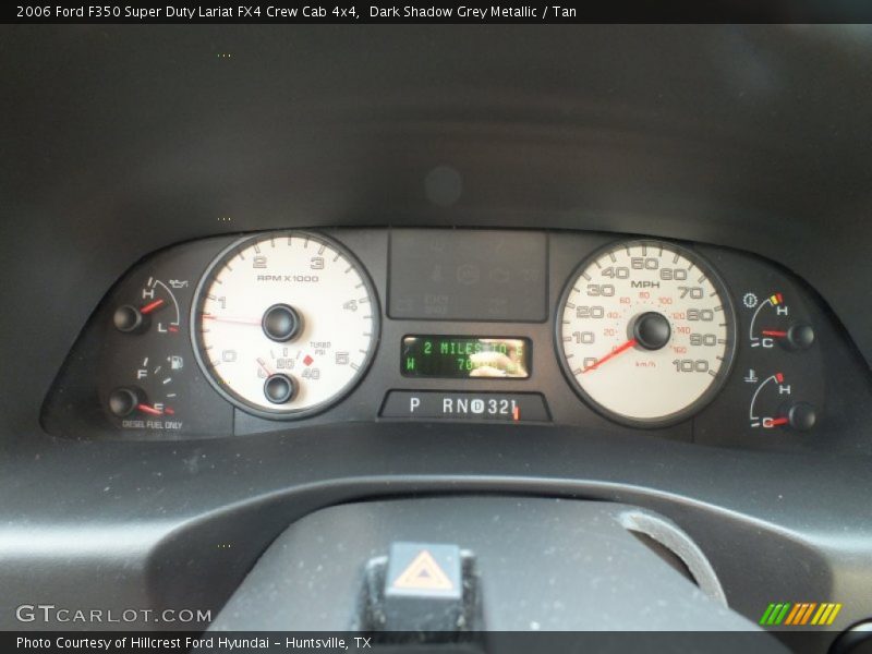 Dark Shadow Grey Metallic / Tan 2006 Ford F350 Super Duty Lariat FX4 Crew Cab 4x4