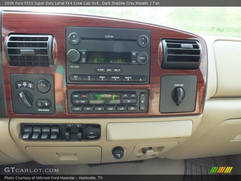 Dark Shadow Grey Metallic / Tan 2006 Ford F350 Super Duty Lariat FX4 Crew Cab 4x4