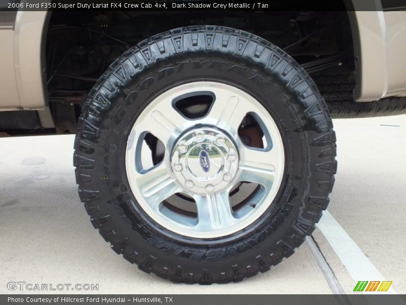 Dark Shadow Grey Metallic / Tan 2006 Ford F350 Super Duty Lariat FX4 Crew Cab 4x4