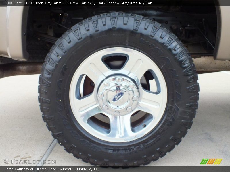 Dark Shadow Grey Metallic / Tan 2006 Ford F350 Super Duty Lariat FX4 Crew Cab 4x4