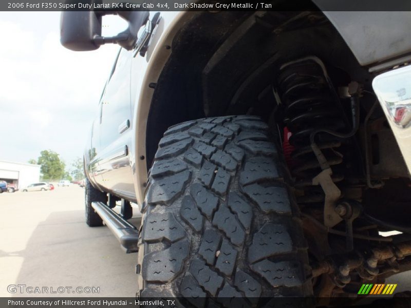 Dark Shadow Grey Metallic / Tan 2006 Ford F350 Super Duty Lariat FX4 Crew Cab 4x4