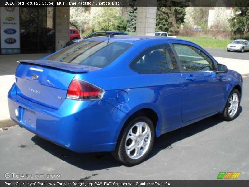 Blue Flame Metallic / Charcoal Black 2010 Ford Focus SE Coupe