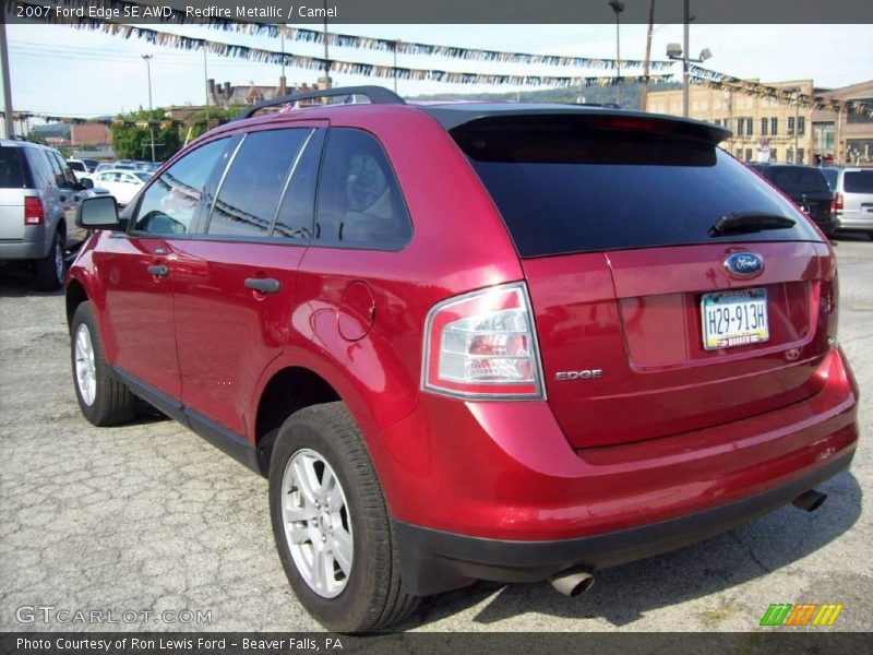 Redfire Metallic / Camel 2007 Ford Edge SE AWD