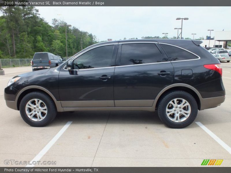 Black Diamond Metallic / Beige 2008 Hyundai Veracruz SE