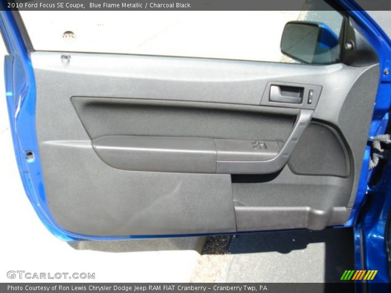 Blue Flame Metallic / Charcoal Black 2010 Ford Focus SE Coupe