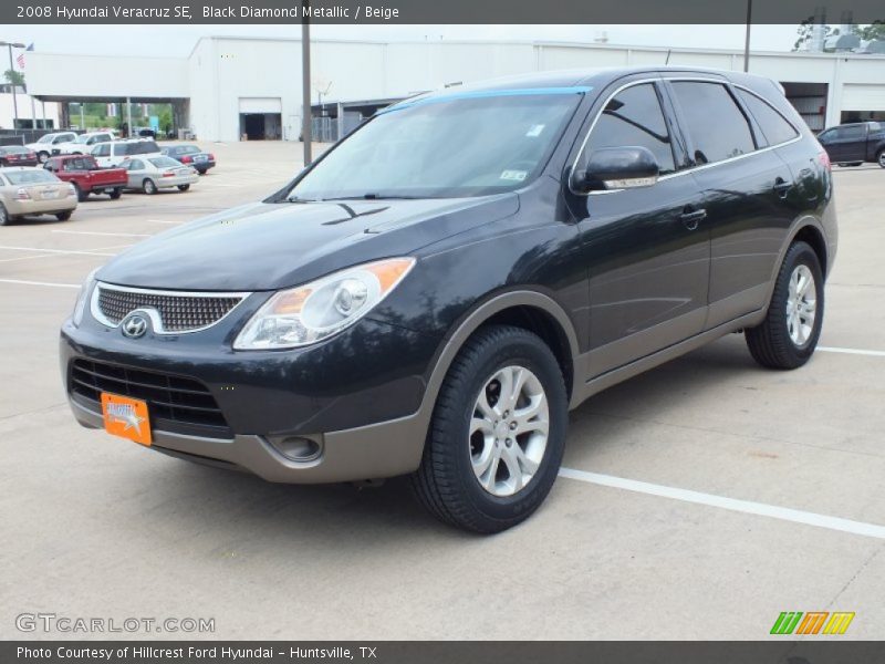 Black Diamond Metallic / Beige 2008 Hyundai Veracruz SE