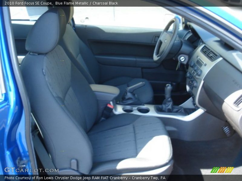 Blue Flame Metallic / Charcoal Black 2010 Ford Focus SE Coupe